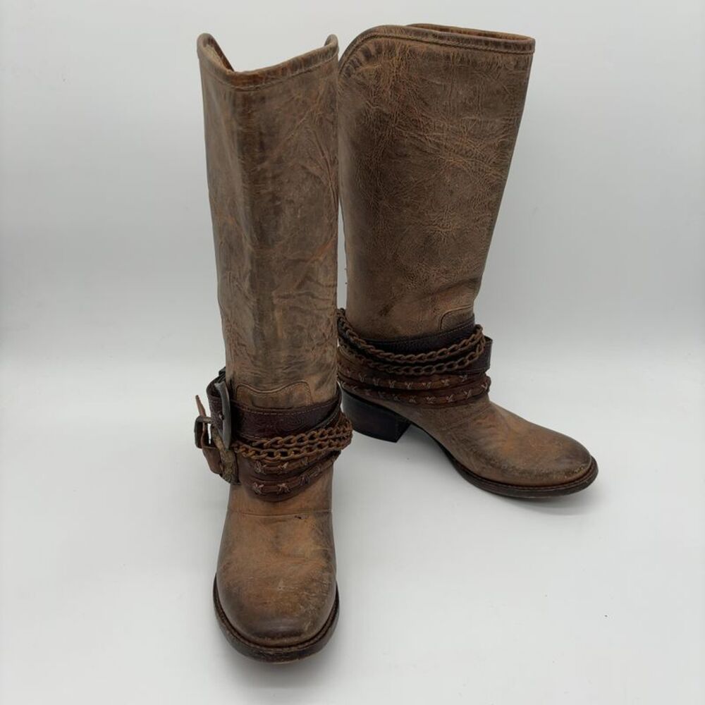 Freebird by Steven Brown Leather Western Heeled Boots